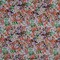 1 Yard Orange and Purple Floral Wild Lantana Print Stretch Cotton Sateen Fabric